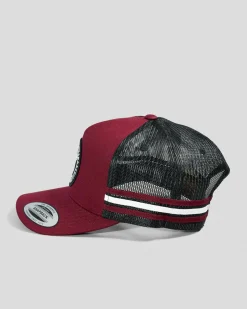 Salty Life Once Bitten 3.0 Trucker Cap Maroon/black Clearance