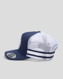 Salty Life Once Bitten 4.0 Trucker Cap Blue/white Best