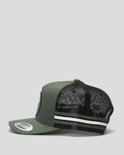 Salty Life Once Bitten 3.0 Trucker Cap Army Green/black Sale