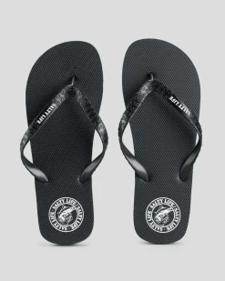 Salty Life Once Bitten Thongs Black/white Clearance