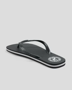 Salty Life Once Bitten Thongs Black/white Clearance