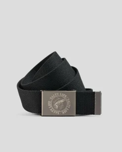 Salty Life Once Bitten Web Belt Black Hot