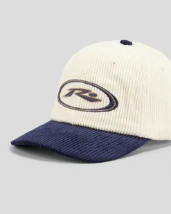 Rusty Orbit Cord Six Panel Cap Navy Blue New