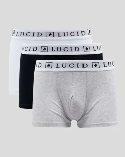 Lucid Ordinary Fitted Boxer Shorts 3 Pack Multi Discount