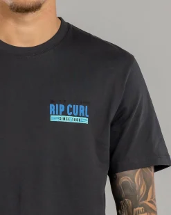 Rip Curl Origin Palms T-Shirt Washed Black Clearance