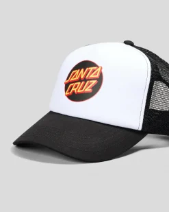 Santa Cruz Other Dot Trucker Cap White/black New