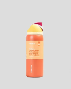 Owala 32oz FreeSip Stainless Steel Water Bottle Yellow/orange Hot