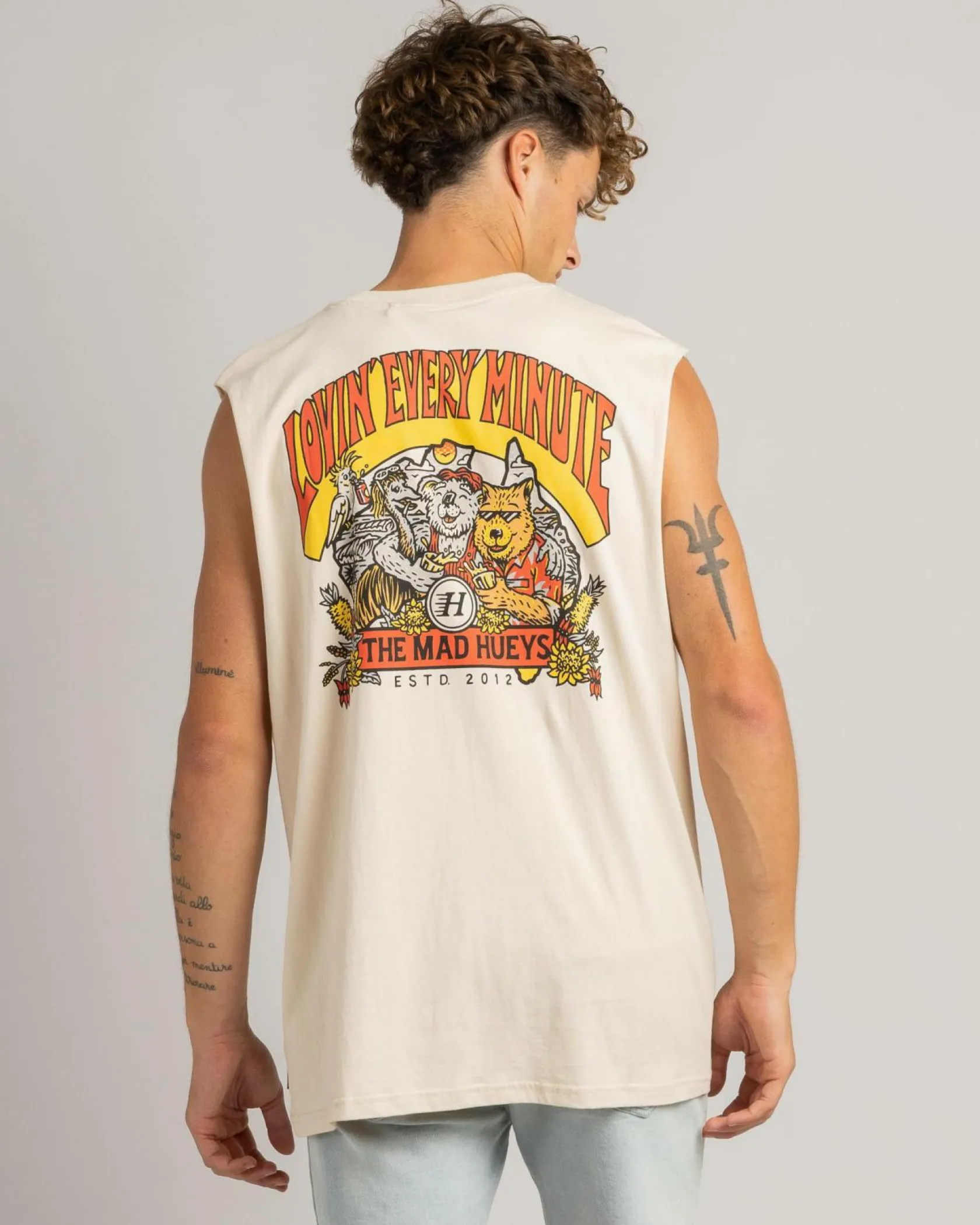 The Mad Hueys Oz Straya Muscle Tank Cement Best