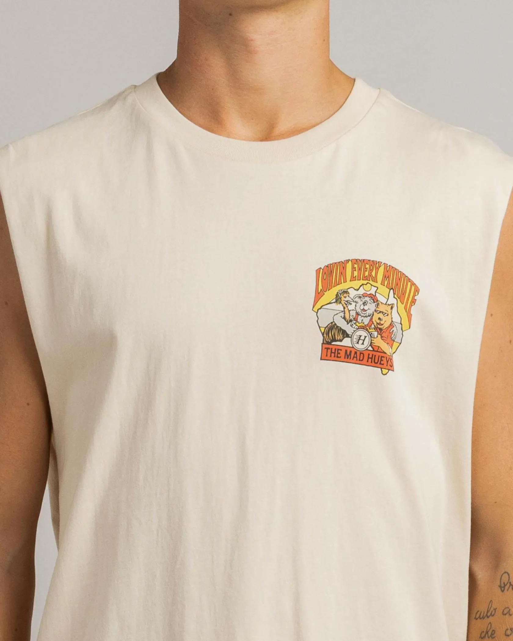 The Mad Hueys Oz Straya Muscle Tank Cement Best