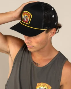The Mad Hueys Oz Straya Trucker Cap Black New