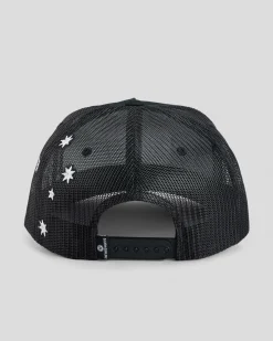 The Mad Hueys Oz Straya Trucker Cap Black New