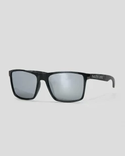 Salty Life Pacific Polarised Sunglasses Matte Black Camo / Silver