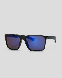 Salty Life Pacific Polarised Sunglasses Matte Black / Bright Blue Hot