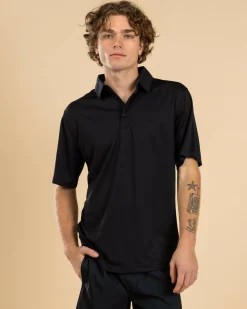 Quiksilver Pacific Polo Shirt Black Sale