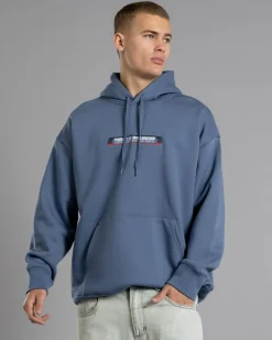Thrills Paid In Full Slouch Pull On Hoodie Rustic Blue Hot