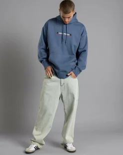Thrills Paid In Full Slouch Pull On Hoodie Rustic Blue Hot