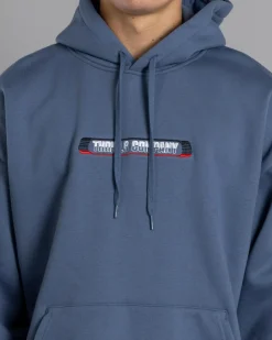 Thrills Paid In Full Slouch Pull On Hoodie Rustic Blue Hot