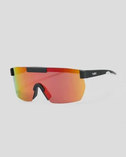 Sin Eyewear Paradigm Polarised Sunglasses Matt Black/ Red Hot