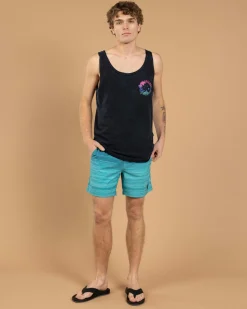 Skylark Passage Elastic Waist Shorts Blue/mint Sale