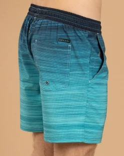 Skylark Passage Elastic Waist Shorts Blue/mint Sale