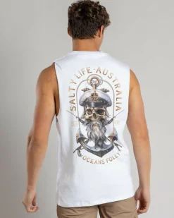 Salty Life Pillager Muscle Tank White Clearance