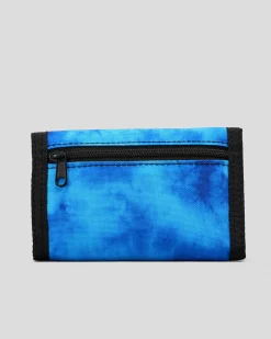 Sanction Pipeline Trifold Wallet Blue Tie Dye