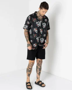 Dexter Poisonous Short Sleeve Shirt Washed Black Best