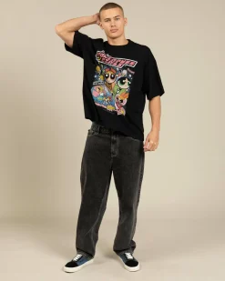 Threadheads Powerpuff Girls Vintage Oversized T-Shirt Black Outlet