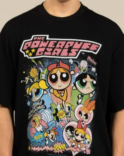 Threadheads Powerpuff Girls Vintage Oversized T-Shirt Black Outlet