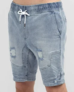 Lucid Promenade Walk Shorts Mid Blue Outlet