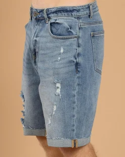 Lucid Qualify Denim Walk Shorts Mid Blue Best