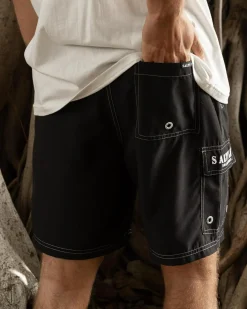 Salty Life Quarter Board Shorts Black Best