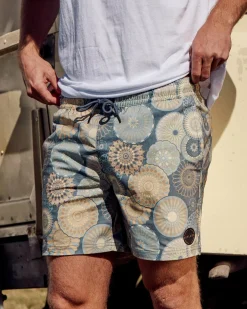 Skylark Radial Elastic Waist Shorts Slate New