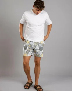 Skylark Radial Elastic Waist Shorts White Sale