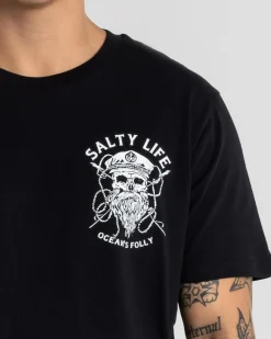 Salty Life Raider T-Shirt Black Online