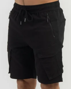 Lucid Ranked Walk Shorts Black Hot