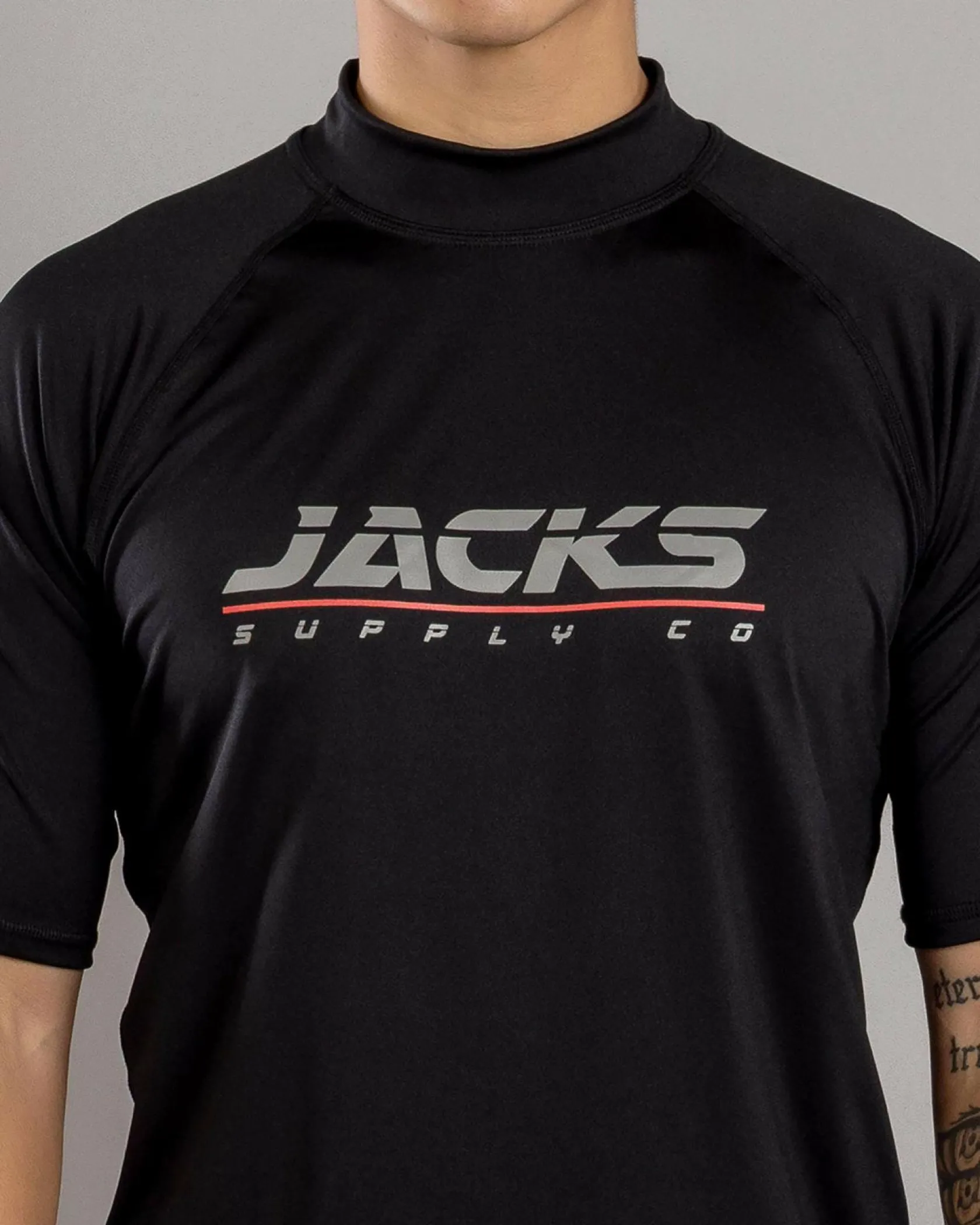 Jacks Rapid Short Sleeve Rash Vest Black Discount