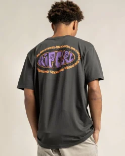 Rip Curl Raw Energy De Oval T-Shirt Washed Black Best