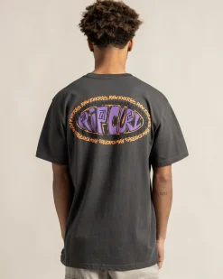 Rip Curl Raw Energy De Oval T-Shirt Washed Black Best