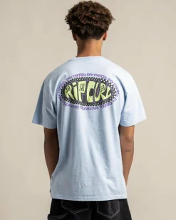Rip Curl Raw Energy De Oval T-Shirt Blue Wind Sale