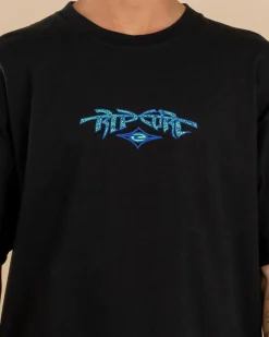 Rip Curl Raw Energy Gnarly T-Shirt Black Sale