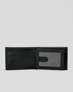 Rip Curl Raw Energy RFID Slim Leather Wallet Black New