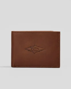 Rip Curl Raw Energy RFID Slim Leather Wallet Brown Discount
