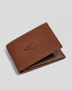 Rip Curl Raw Energy RFID Slim Leather Wallet Brown Discount