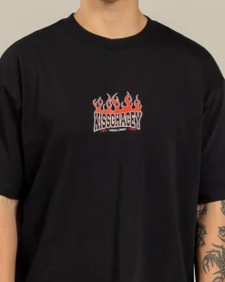 Kiss Chacey Rebel Box Fit T-Shirt Jet Black Clearance