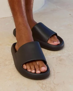 Lucid Rebound Slides Black Hot