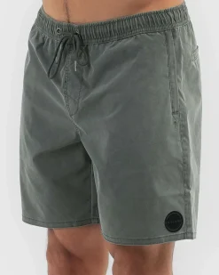 Skylark Reef Elastic Waist Shorts Olive
