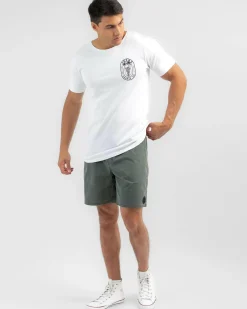 Skylark Reef Elastic Waist Shorts Olive