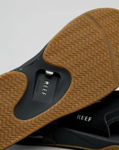 Reef Fanning Thongs Black/silver Outlet