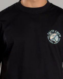 Salty Crew Reel Fly Classic T-Shirt Black Outlet